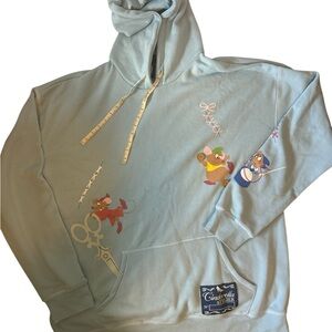 Disney Cinderella Atelier Hoodie 2X Gus Gus Jaq Plus Size Blue
